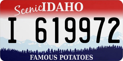 ID license plate I619972