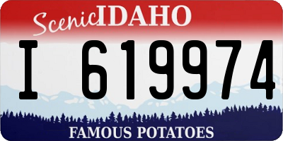 ID license plate I619974