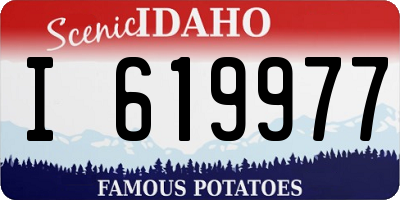 ID license plate I619977