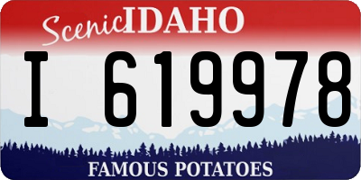 ID license plate I619978