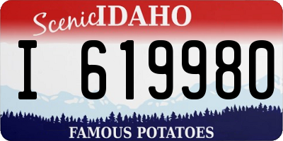 ID license plate I619980