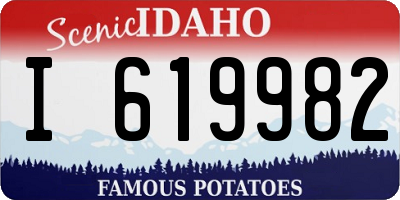 ID license plate I619982