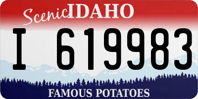 ID license plate I619983