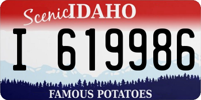 ID license plate I619986