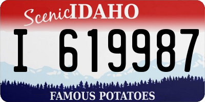 ID license plate I619987