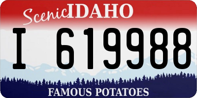 ID license plate I619988