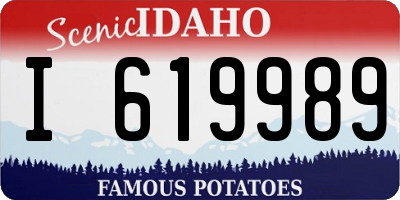 ID license plate I619989