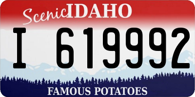 ID license plate I619992