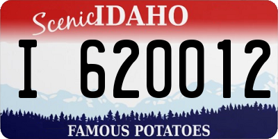 ID license plate I620012