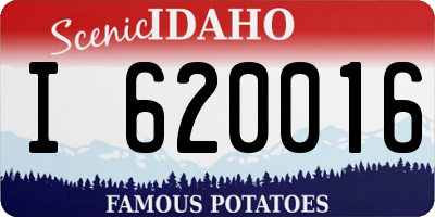 ID license plate I620016