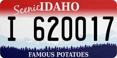 ID license plate I620017