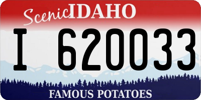 ID license plate I620033