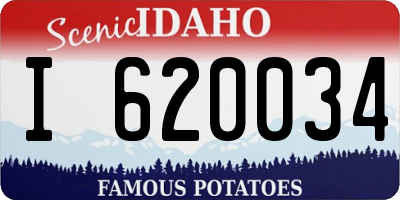 ID license plate I620034