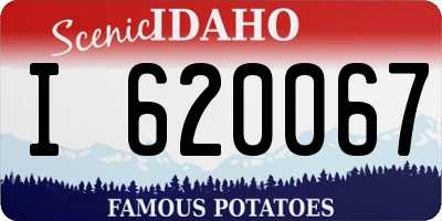 ID license plate I620067