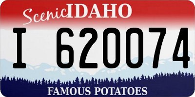 ID license plate I620074