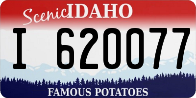 ID license plate I620077