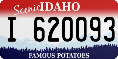 ID license plate I620093