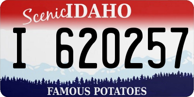 ID license plate I620257
