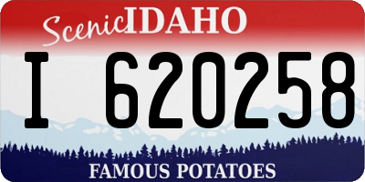 ID license plate I620258
