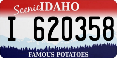 ID license plate I620358