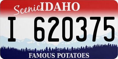 ID license plate I620375
