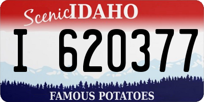 ID license plate I620377