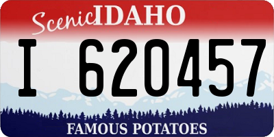 ID license plate I620457