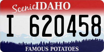 ID license plate I620458