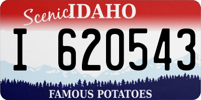 ID license plate I620543