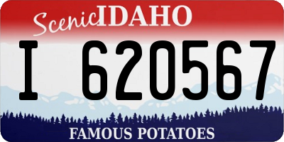 ID license plate I620567