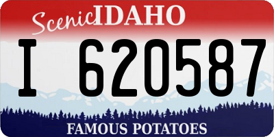 ID license plate I620587
