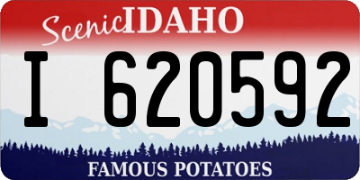 ID license plate I620592