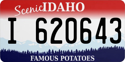 ID license plate I620643