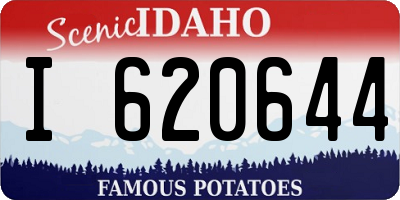 ID license plate I620644