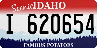 ID license plate I620654