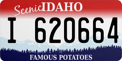 ID license plate I620664
