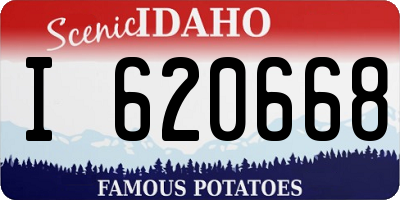 ID license plate I620668