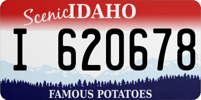 ID license plate I620678