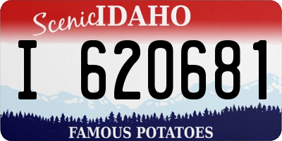 ID license plate I620681
