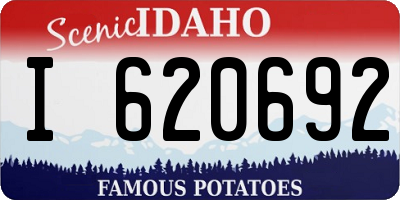 ID license plate I620692