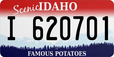 ID license plate I620701