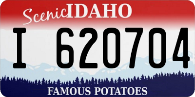 ID license plate I620704