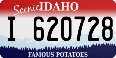 ID license plate I620728
