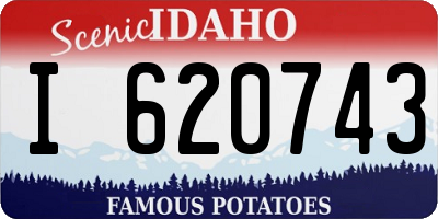 ID license plate I620743