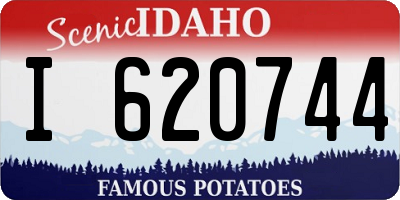 ID license plate I620744