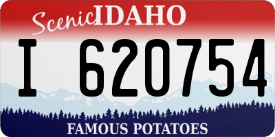 ID license plate I620754