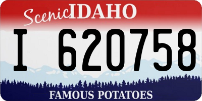 ID license plate I620758