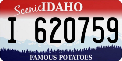 ID license plate I620759