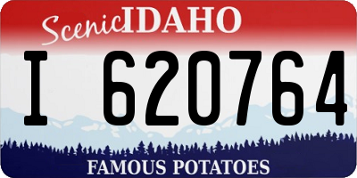 ID license plate I620764