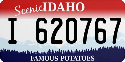 ID license plate I620767